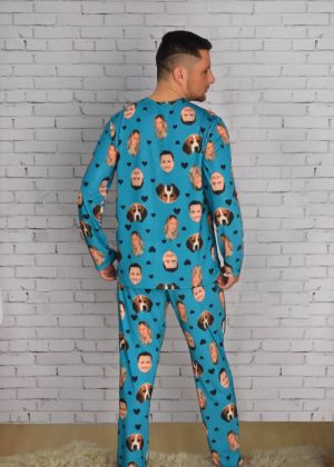 Pijama Masculino Jersey Turquesa