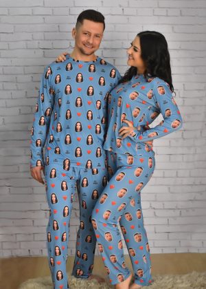Pijama Casal Jersey Denim