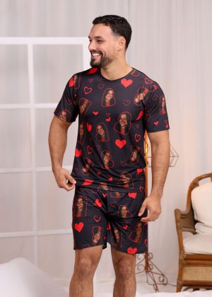 Preto Detalhes Vermelhos